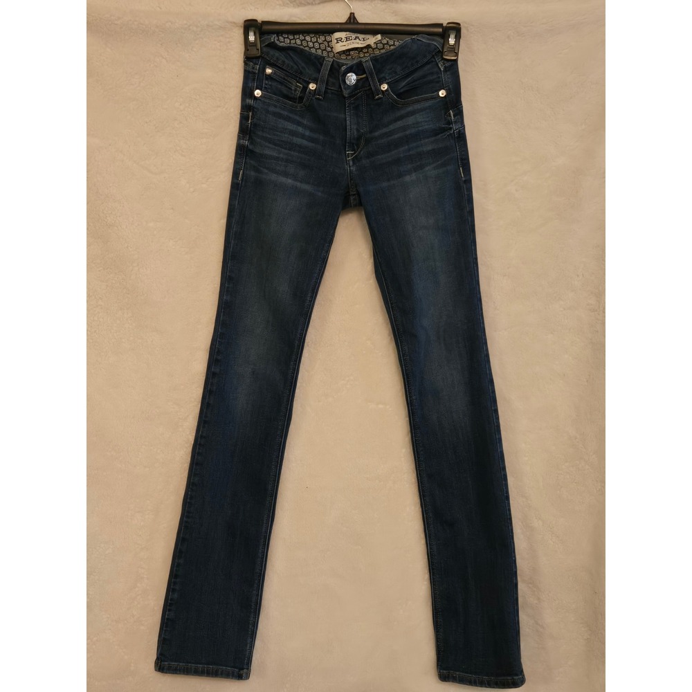 Ariat REAL Abby Straight Leg‎ Jeans Mackenzie Dark Wash 25L 10036814 Womens